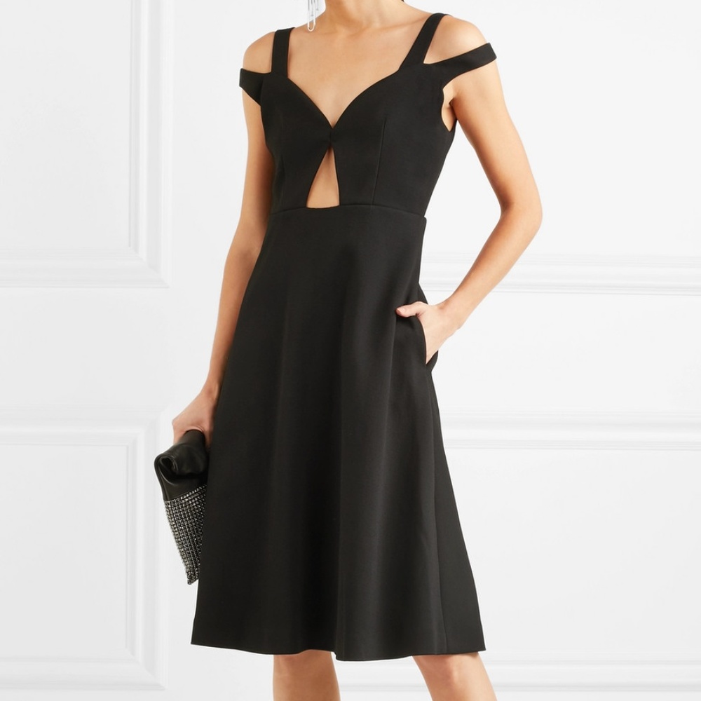 Carven Designer Cutout Crepe Dress